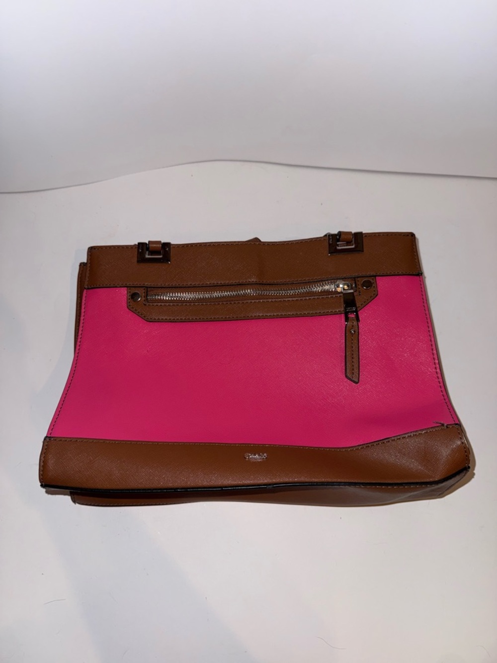 Champs Two-Tone Shoulder Bag in Pink and Brown